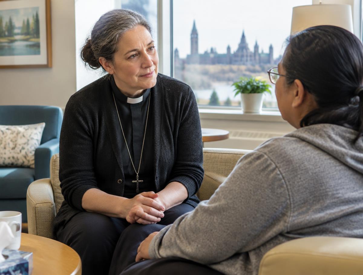 A chaplain listening with care